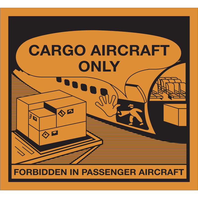 4 3/8 x 4 3/4" - "Cargo Aircraft Only" Labels, Roll Of 500 Roll Of 500