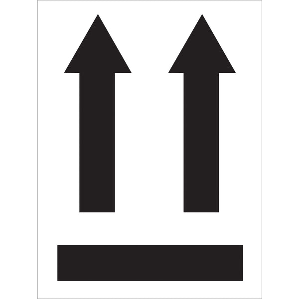 3 x 4" - (two up arrows over black bar) Labels (DL1410) Roll Of 500