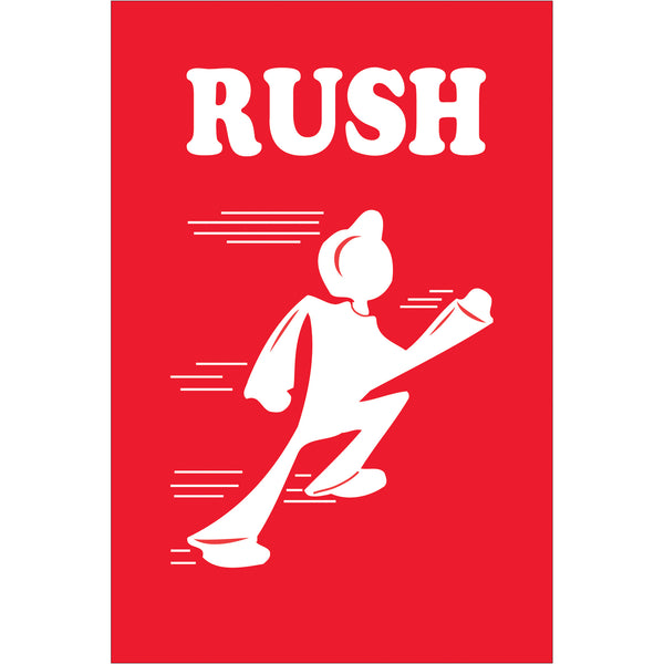 2 x 3" - "Rush" Labels (DL1450) Roll Of 500