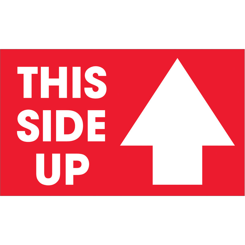 3 x 5" - "This Side Up" Arrow Labels (DL1481) Roll Of 500