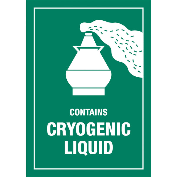 3 x 4 1/4" - "Contains Cryogenic Liquid" Labels, Roll Of 500 Roll Of 500