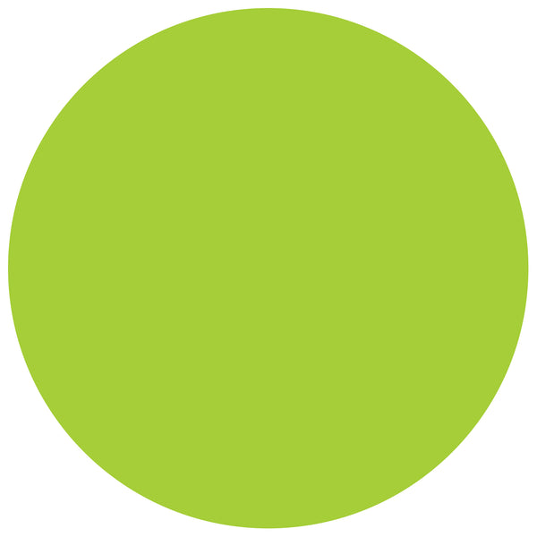 1 1/2" Circles - Fluorescent Green Removable Labels, Roll Of 500 Roll Of 500