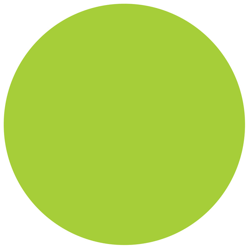 1 1/2" Circles - Fluorescent Green Removable Labels, Roll Of 500 Roll Of 500