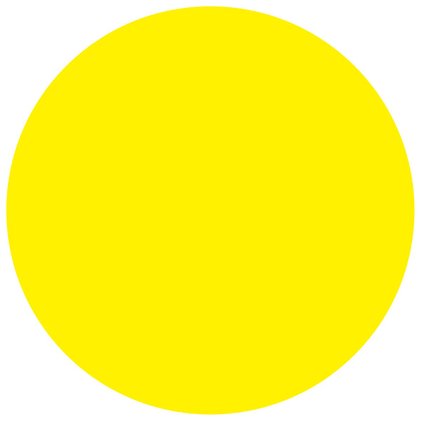 1 1/2" Circles - Fluorescent Yellow Removable Labels, Roll Of 500 Roll Of 500