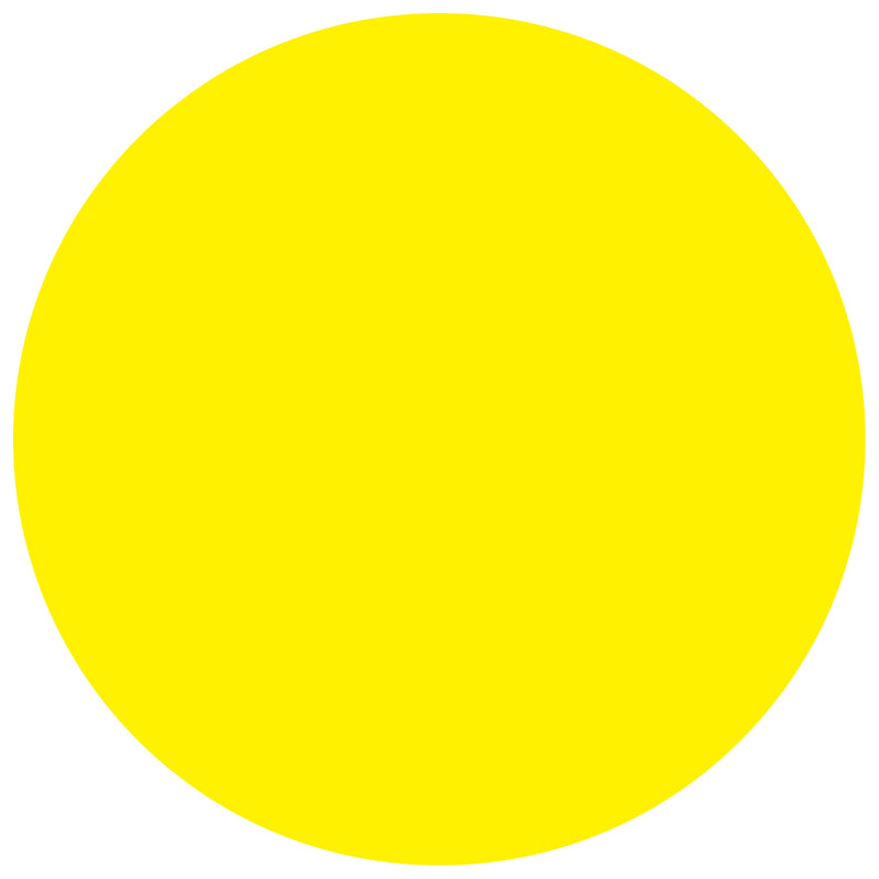 1 1/2" Circles - Fluorescent Yellow Removable Labels, Roll Of 500 Roll Of 500