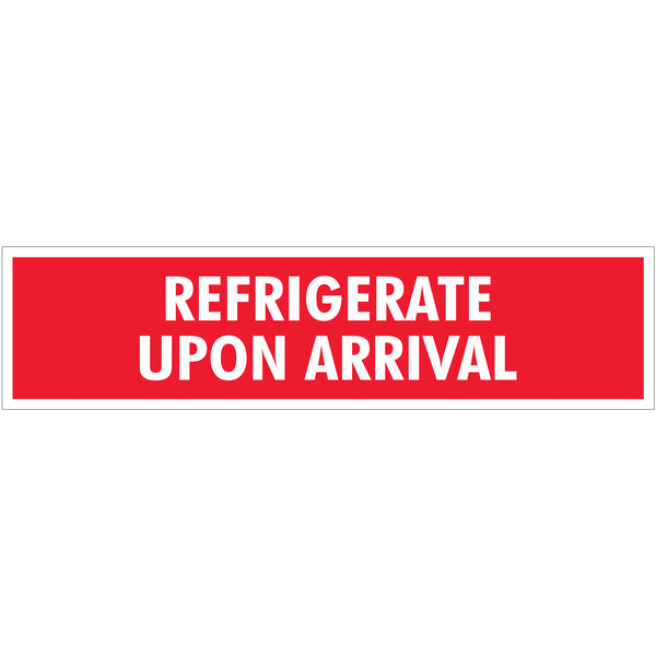 2 x 8" - "Refrigerate Upon Arrival" Labels, Roll Of 500 Roll Of 500