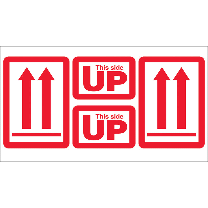 5 x 9" - "This Side Up" Arrow Labels (DL1890) Roll Of 500