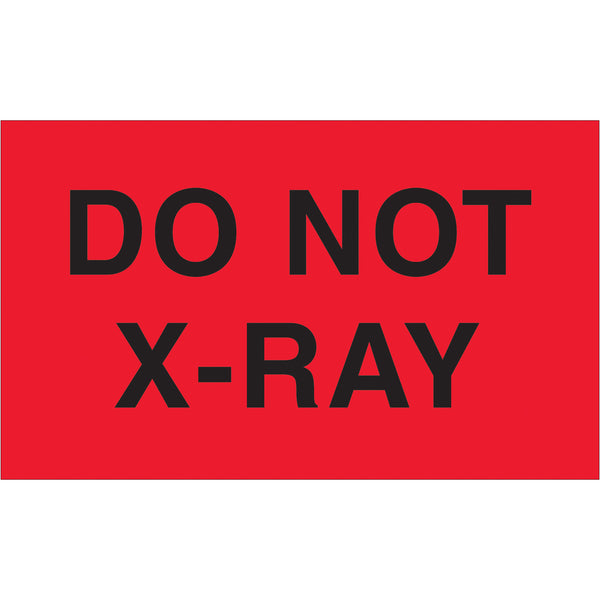 3 x 5" - "Do Not X-Ray" (Fluorescent Red) Labels, Roll Of 500 Roll Of 500