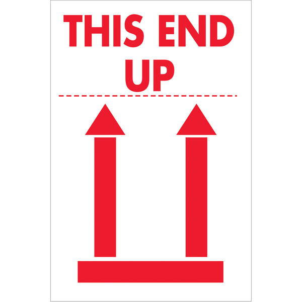 2 x 3" - "This End Up" Labels (DL5154) Roll Of 500