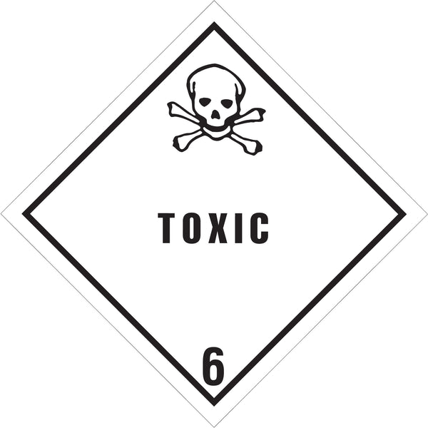 4 x 4" - "Toxic - 6" Labels, Roll Of 500 Roll Of 500