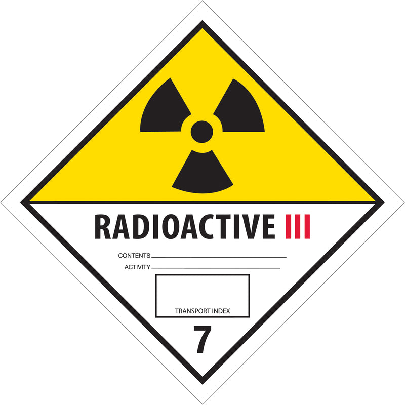 4 x 4" - "Radioactive III" Labels, Roll Of 500 Roll Of 500