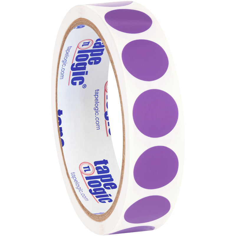 3/4" Purple Inventory Circle Labels, Roll Of 500 Roll Of 500