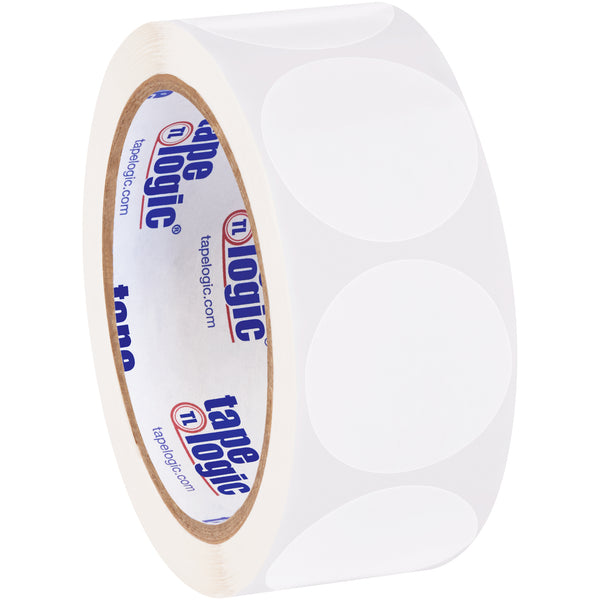 1 1/2" White Inventory Circle Labels, Roll Of 500 Roll Of 500