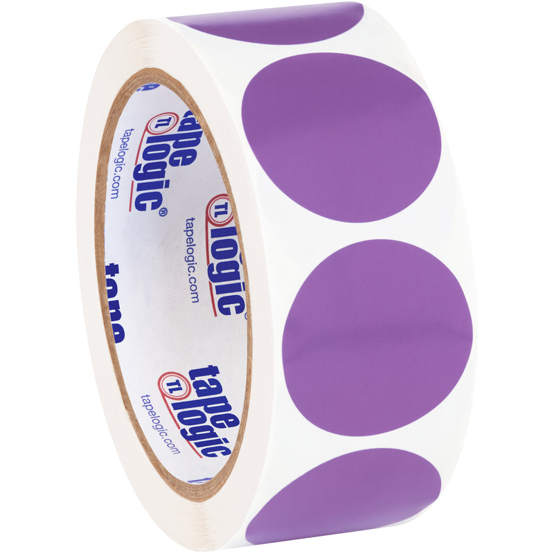 1 1/2" Purple Inventory Circle Labels, Roll Of 500 Roll Of 500