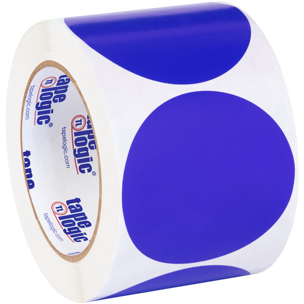 3" Dark Blue Inventory Circle Labels, Roll Of 500 Roll Of 500