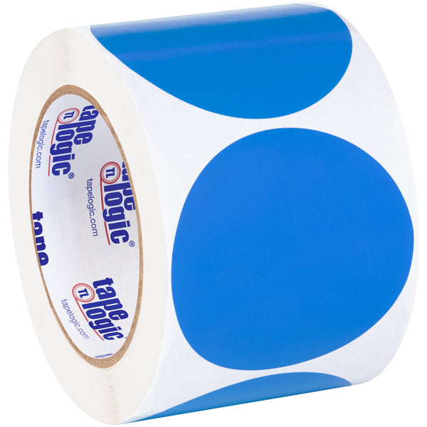 3" Light Blue Inventory Circle Labels, Roll Of 500 Roll Of 500