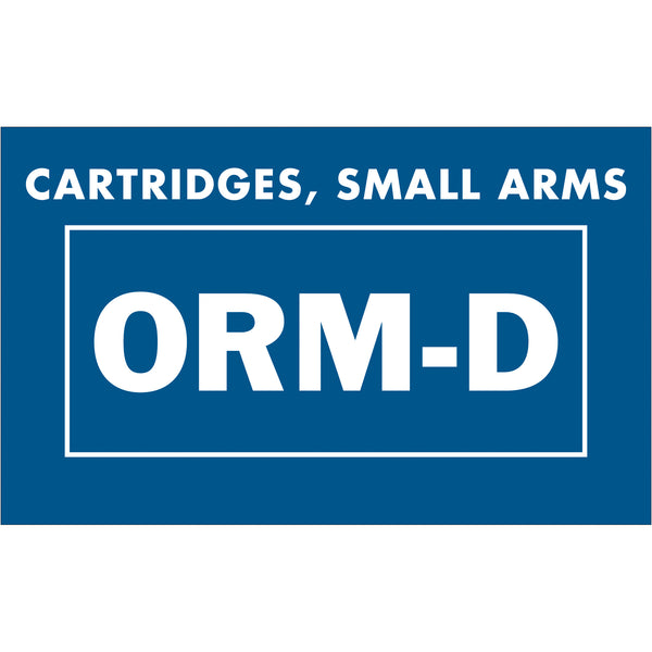 1 3/8 x 2 1/4" - "Cartridges, Small Arms ORM-D" Labels Roll Of 500