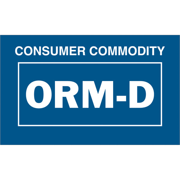 1 3/8 x 2 1/4" - "Consumer Commodity ORM-D" Labels, Roll Of 500 Roll Of 500