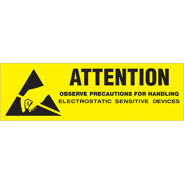 5/8 x 2" - "Attention - Observe Precautions" Labels, Roll Of 500 Roll Of 500