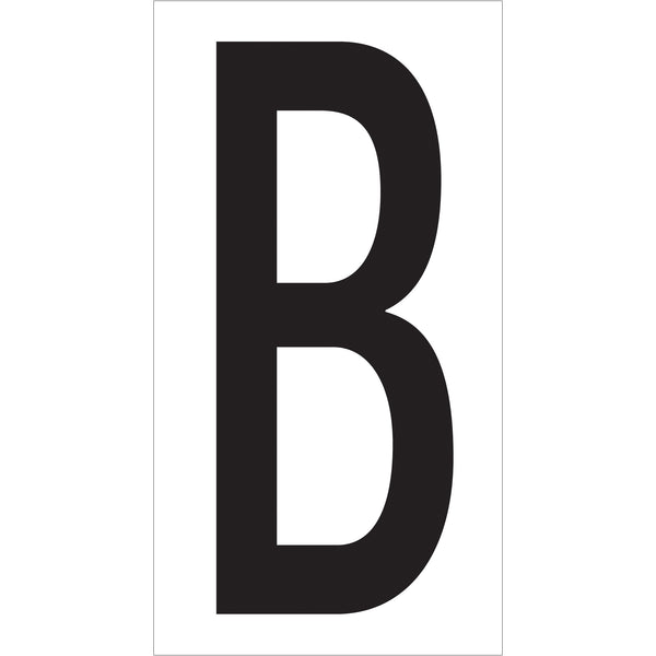 3 1/2" "B" Vinyl Warehouse Letter Labels, Case Of 50 Case Of 50