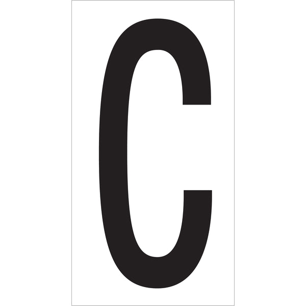 3 1/2" "C" Vinyl Warehouse Letter Labels, Case Of 50 Case Of 50