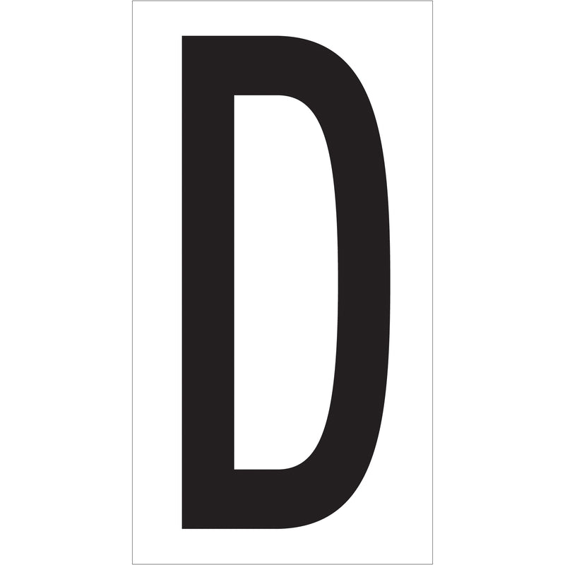 3 1/2" "D" Vinyl Warehouse Letter Labels, Case Of 50 Case Of 50