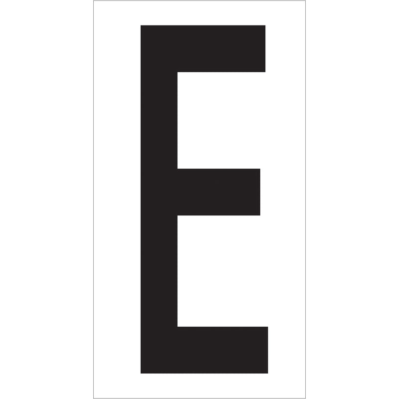 3 1/2" "E" Vinyl Warehouse Letter Labels, Case Of 50 Case Of 50