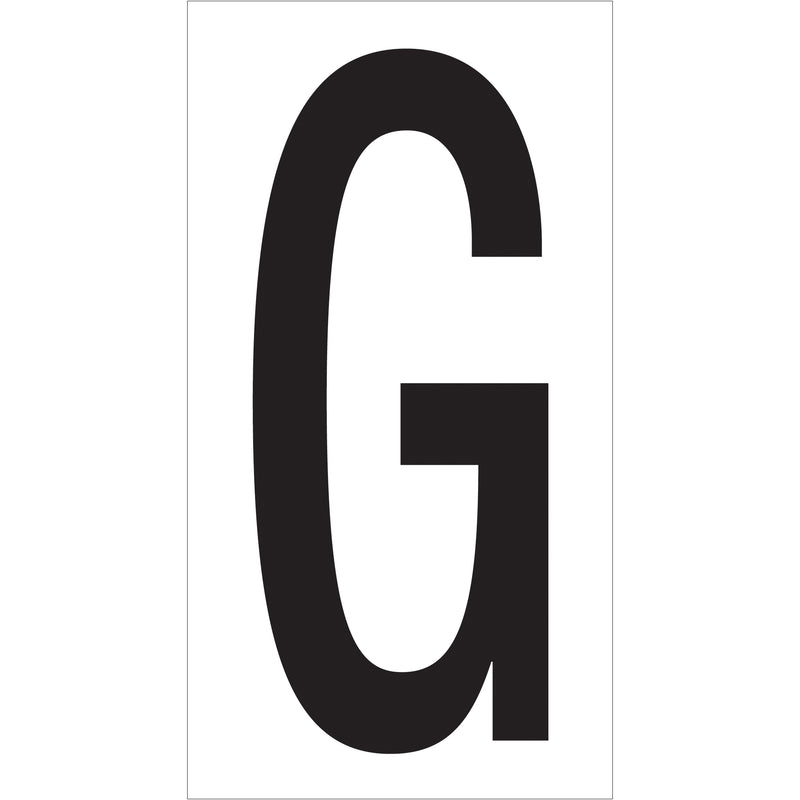 3 1/2" "G" Vinyl Warehouse Letter Labels, Case Of 50 Case Of 50