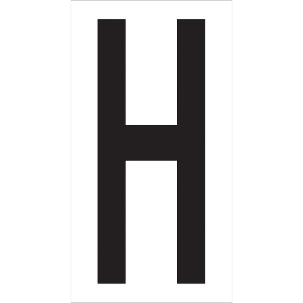 3 1/2" "H" Vinyl Warehouse Letter Labels, Case Of 50 Case Of 50