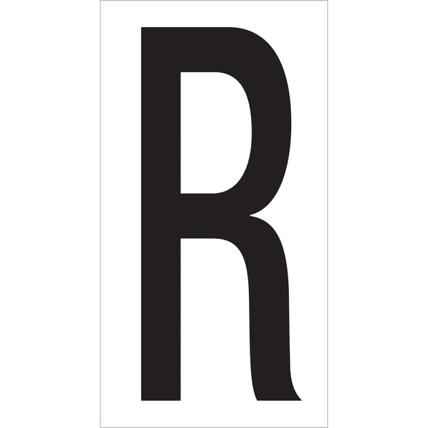 3 1/2" "R" Vinyl Warehouse Letter Labels, Case Of 50 Case Of 50