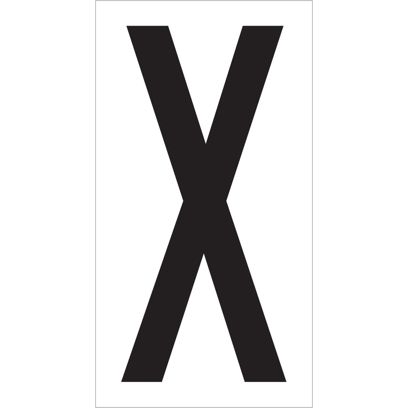 3 1/2" "X" Vinyl Warehouse Letter Labels, Case Of 50 Case Of 50