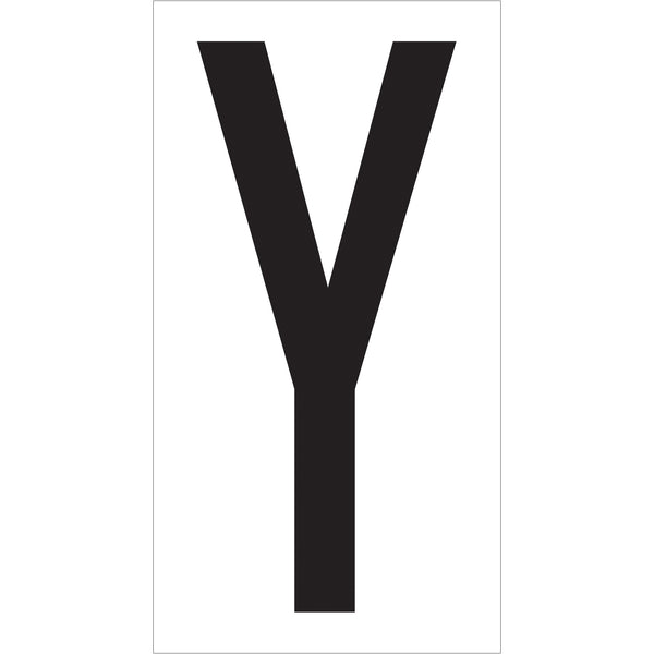 3 1/2" "Y" Vinyl Warehouse Letter Labels, Case Of 50 Case Of 50