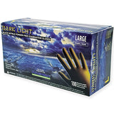 Safety Zone® Dark Light Nitrile Powder Free 9 mil Exam Gloves, Black, Med, Case of 1000 (SZNDLG675) Case of 1000
