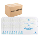 Hospeco® Discreet Seat® Toilet Seat Covers, Half Fold, 250/Pack, 20 Packs/Case (HOSDS5000CT) Case of 20 Packs