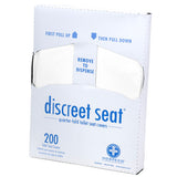 Hospeco® Discreet Seat® Toilet Seat Covers, Quarter Fold, 200/Pack, 20 Packs/Case (HOSDS-QTR-5M) Case of 5000