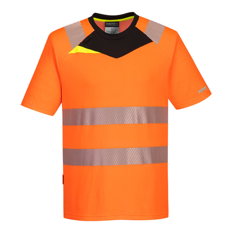 Portwest® DX4 Hi-Vis T-Shirt S/S, Orange/Black, Size M (DX413OBRM) Each