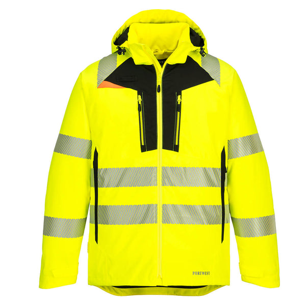 Portwest® DX4 Hi-Vis Winter Jacket, Yellow/Black, Size XXXL (DX461YBRXXXL) Each