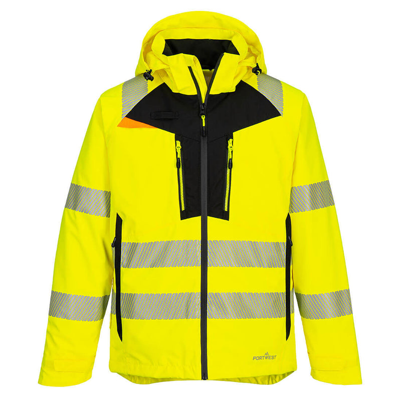 Portwest® DX4 Hi-Vis Shell Rain Jacket, Yellow, Size 4XL (DX462YER4XL) Each