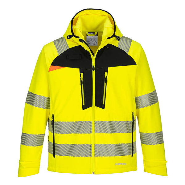 Portwest® DX4 Hi-Vis Softshell (3L), Yellow/Black, Size 5XL (DX475YBR5XL) Each