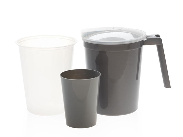 Water Pitcher Kit with Tumbler and Inner Plastic Liner, Includes Graphite Pitcher DYND80535, Graphite Tumbler DYND80454 and Inner Plastic Liner DYND80528, Shrink-Wrapped, 40/CS  (DYK100CMPLT) Case of 40