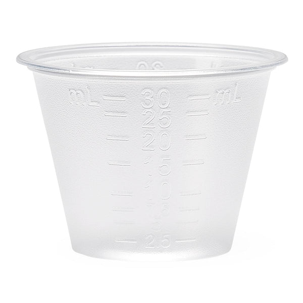 Graduated Plastic Medicine Cup, 30 mL, Graduated in Milliliters only, 100/TB (DYND70000Z) 1 Tube