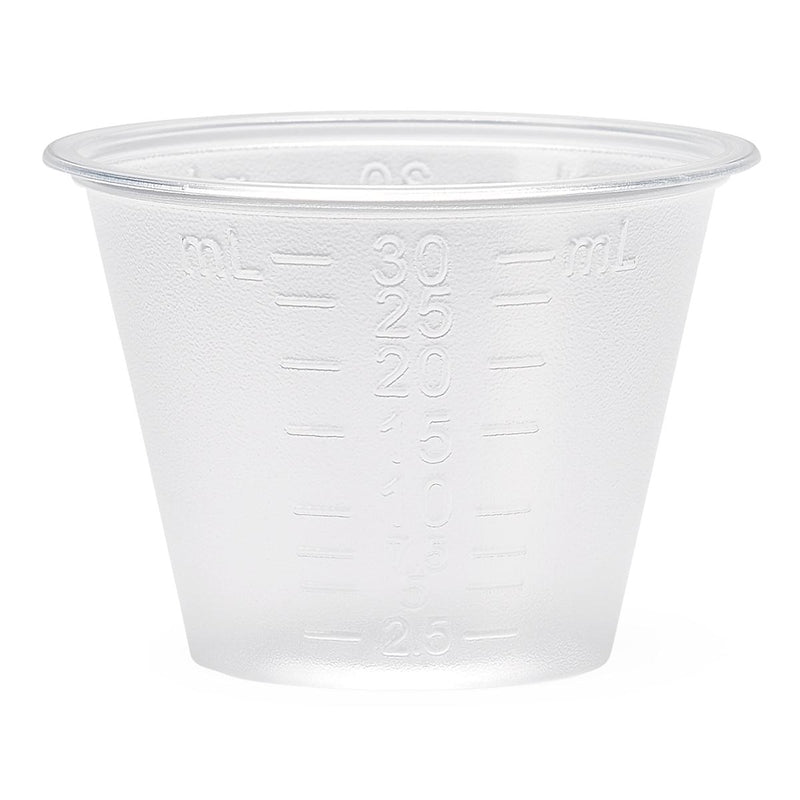 Graduated Plastic Medicine Cup, 30 mL, Graduated in Milliliters only, 100/TB (DYND70000Z) 1 Tube
