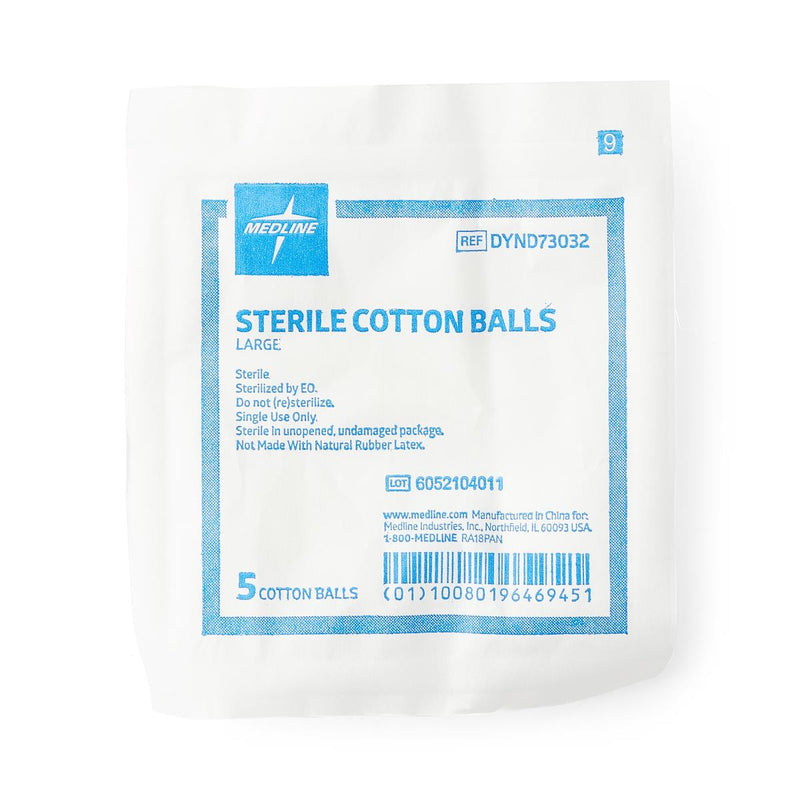 Cotton Balls, Large, Sterile, 25/CS  (DYND73032) Case of 25