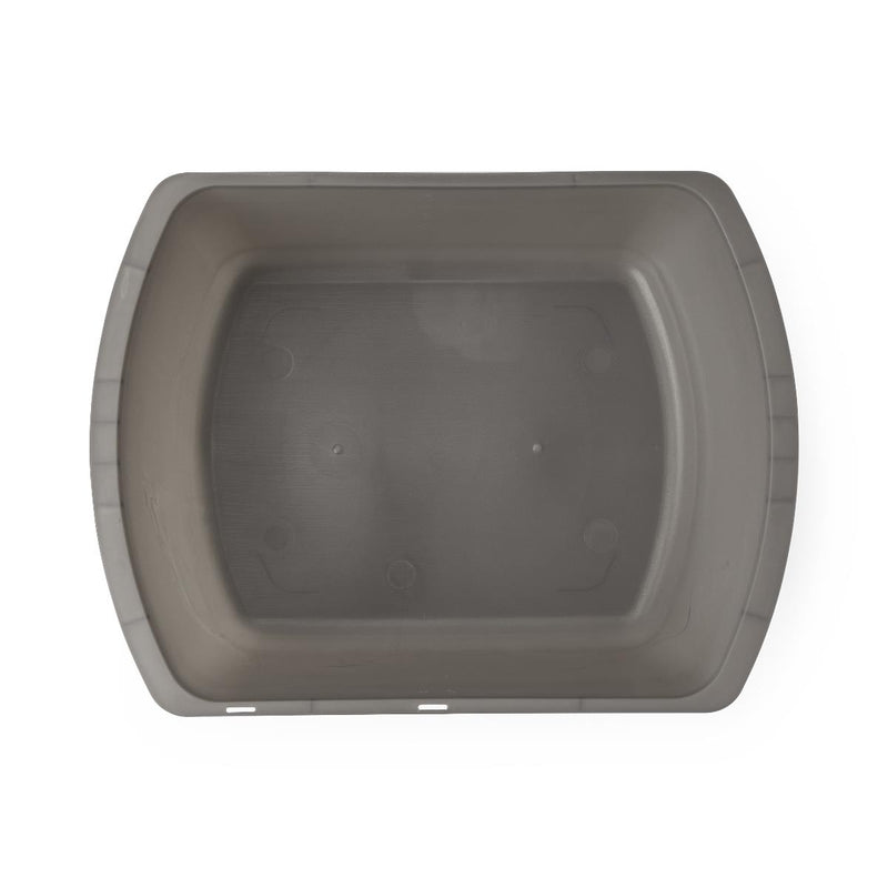 Rectangular Washbasin, 6 qt., Graphite, 9.5"L x 12.75"W x 4.5"H, 1/EA  (DYND80347H) Each