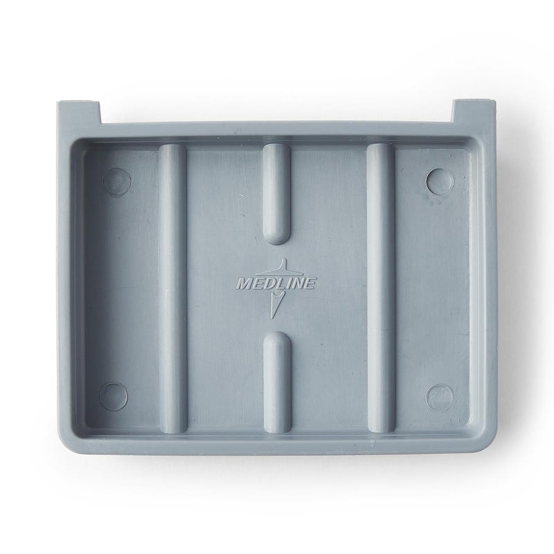 Plastic Soap Dish with Ridges, Graphite, 3.75" x 2.75" x 0.5", 1/EA  (DYND80491H) Each