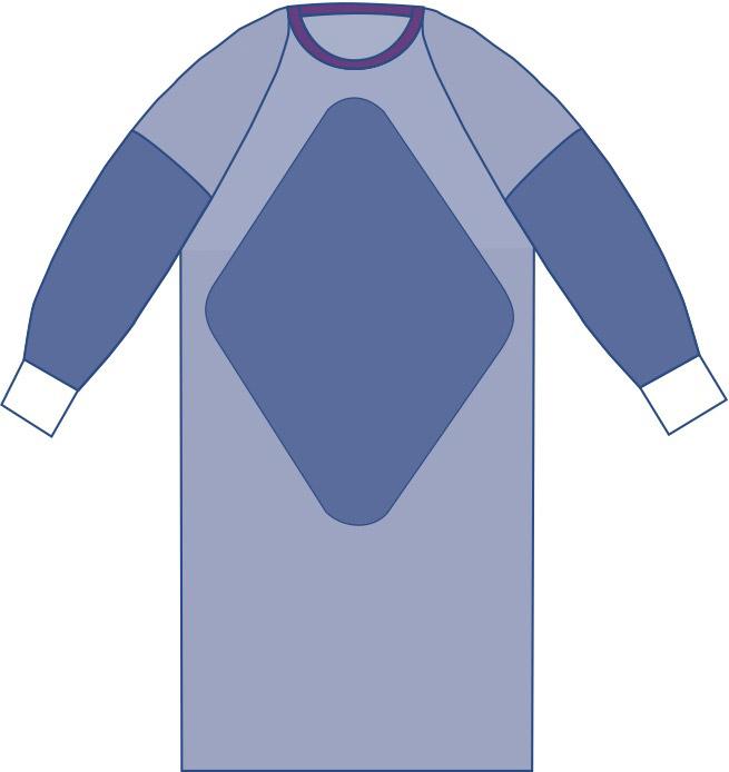 Aurora Fabric-Reinforced Gown with Raglan Sleeves, Sterile, Size L, 30/CS  (DYNJP2804) Case of 30