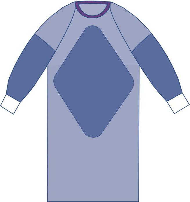 Aurora Fabric-Reinforced Gown with Raglan Sleeves, Sterile, Size XL, 28/CS  (DYNJP2805) Case of 28