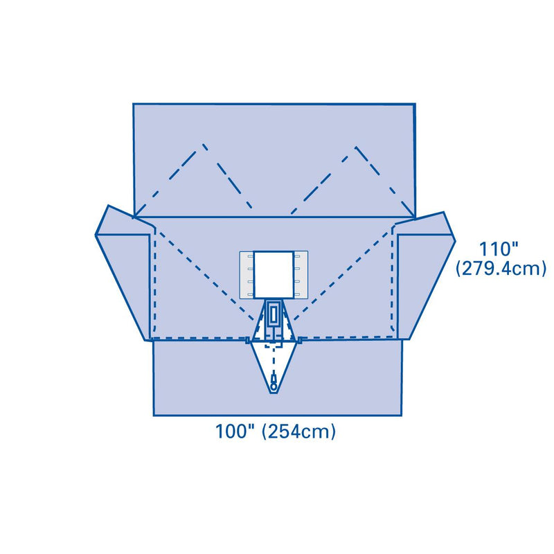 Robotics Sterile Disposable Drape with Leggings and Two 9" x 25" Fluid Collection Pouches, 110" x 122" x 100", 1 EA (DYNJP9108H) Each