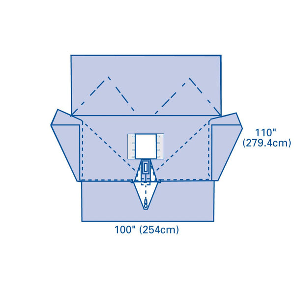 Robotics Sterile Disposable Drape with Leggings and Two 9" x 25" Fluid Collection Pouches, 110" x 122" x 100", 5/CS (DYNJP9108) Case of 5