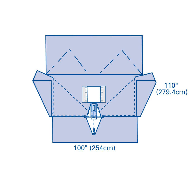 Robotics Sterile Disposable Drape with Leggings and Two 9" x 25" Fluid Collection Pouches, 110" x 122" x 100", 5/CS (DYNJP9108) Case of 5